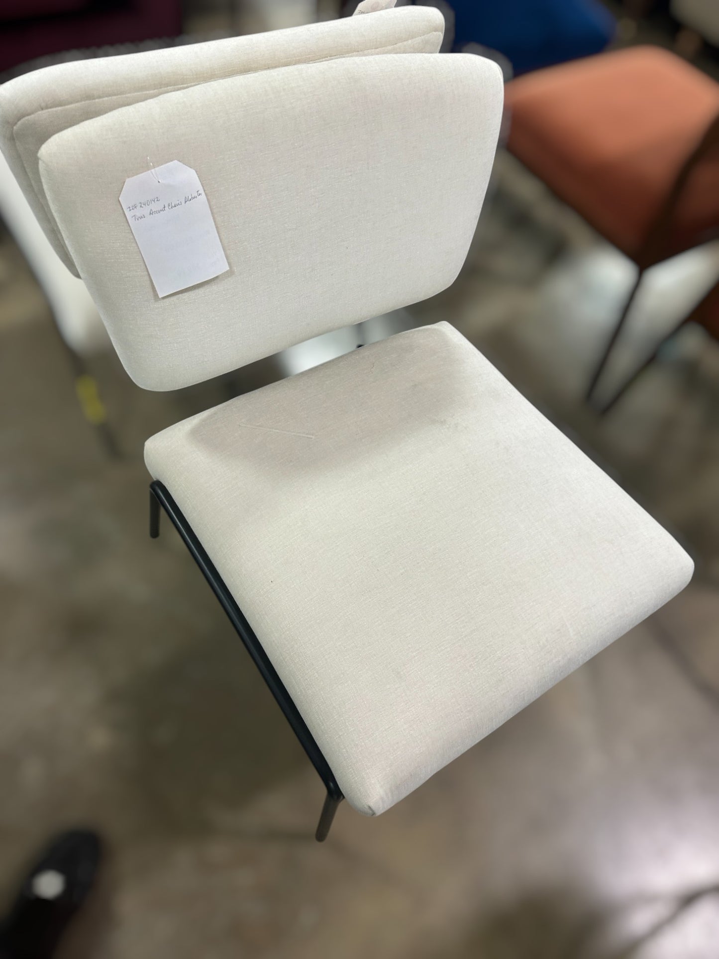 IDF240142 - Tins - Accent Chair  Fabric  Alabaster