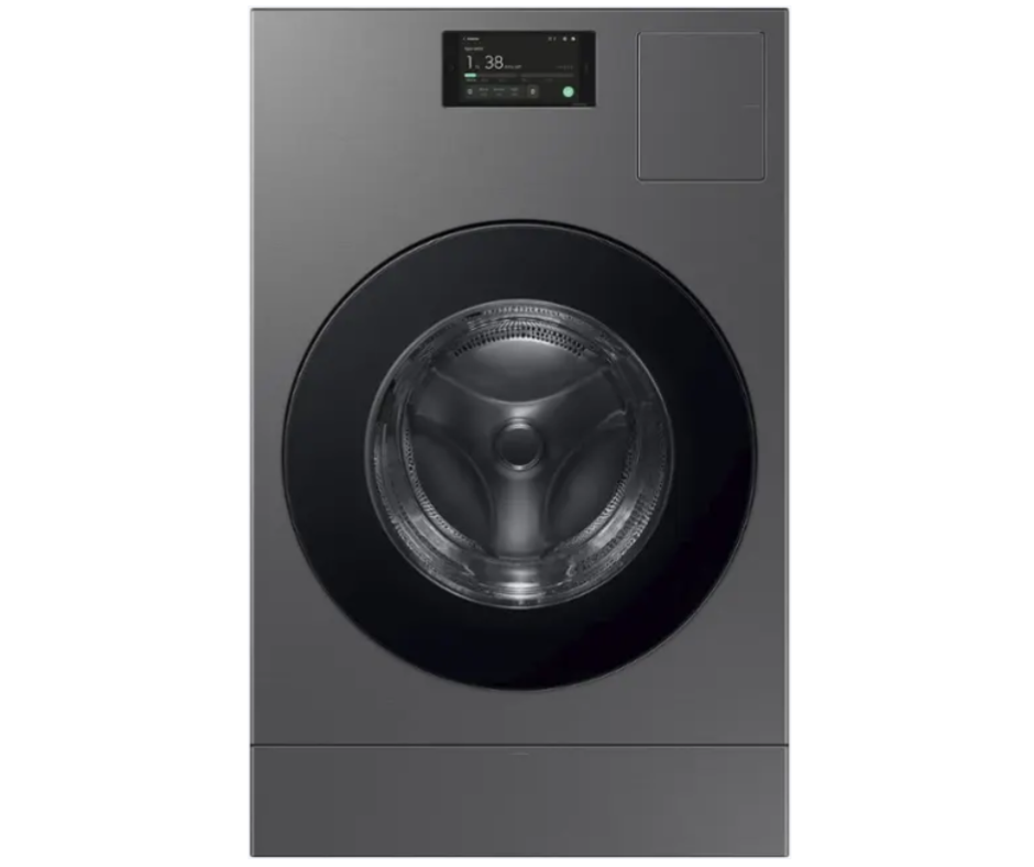 Samsung - Bespoke AI Laundry Combo 5.3 Cu. Ft. All-in-One Washer with Super Speed and Ventless Heat Pump Electric Dryer - Dark Steel - WD53DBA900HZA1 (1MYH53AX704855A)