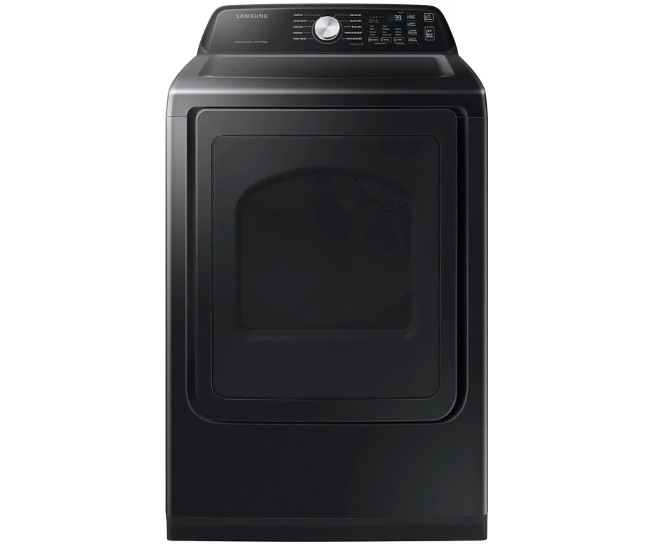 Samsung - 7.4 cu. ft. Smart Electric Dryer with Sensor Dry in Brushed Black - DVE47CG3500VA3 (0BV35BCX603380X)