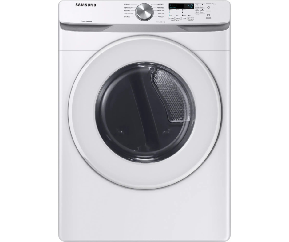 Samsung 7.5-cu ft Stackable Electric Dryer (White) - DVE45T6000W/A3 (0B5D5BAX807117A)