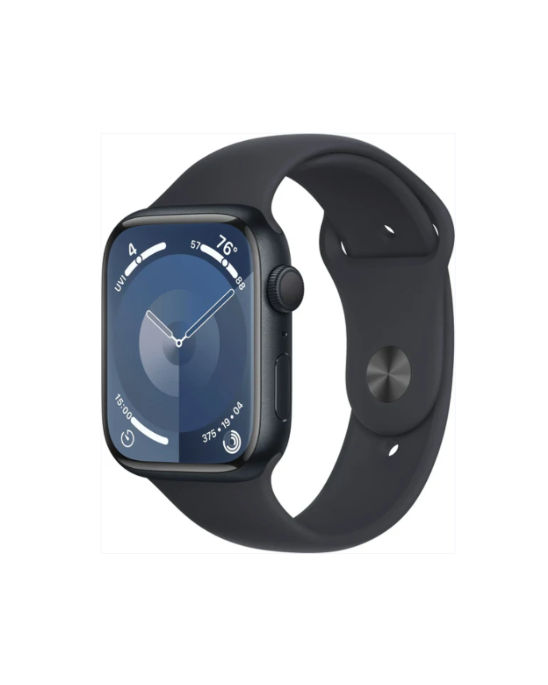 Apple Apple Watch Series 9 GPS 45mm Aluminum Case with Midnight Sport Band (Medium/Large) - Midnight - MR9A3LWA