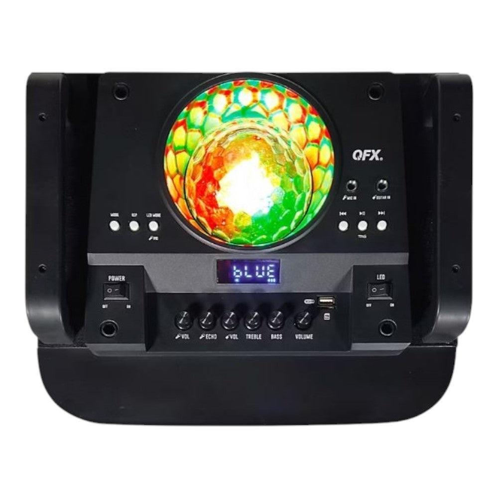 QFX PBX-1260 Dual 12" Party Speaker With Rechargeable Battery and LED Lights PBX-1260-R