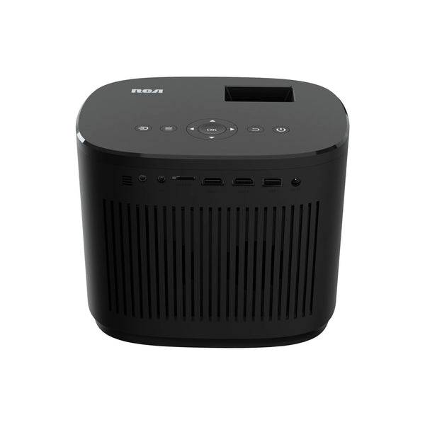 RCA 720P Home Theater Projector, 1280 x 720 (720P), 4" LCD technology, 120 ANSI lumens, 32" to 140" (diagonal), 2 x HDMI - RPJ181-BLACK