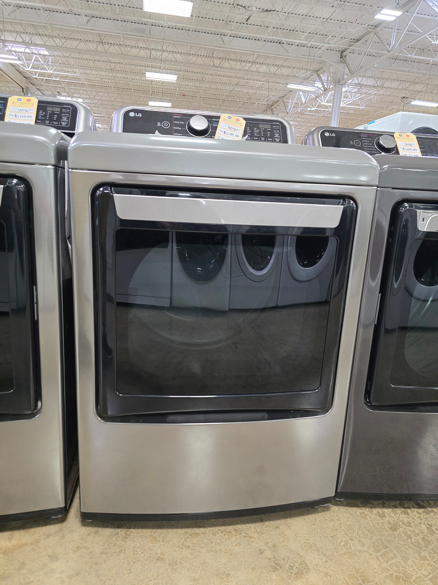 BLP00124-C 7.3 cu. ft. Ultra Large Capacity Smart wi-fi Enabled Rear Control Electric Dryer with EasyLoad Door(DLE7400VE)