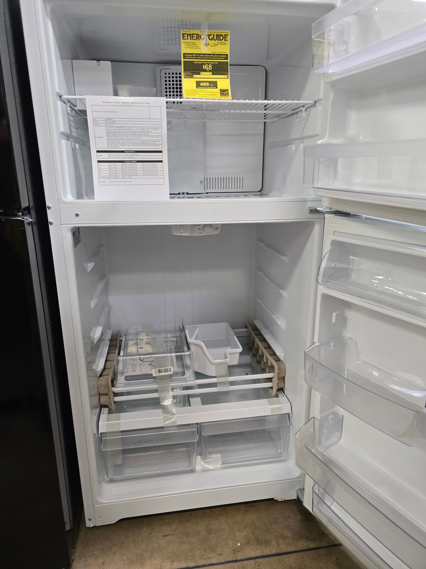 BLP00020-B GE ENERGY STAR® 21.9 Cu. Ft. Top-Freezer Refrigerator (GIE22JTNRWW)