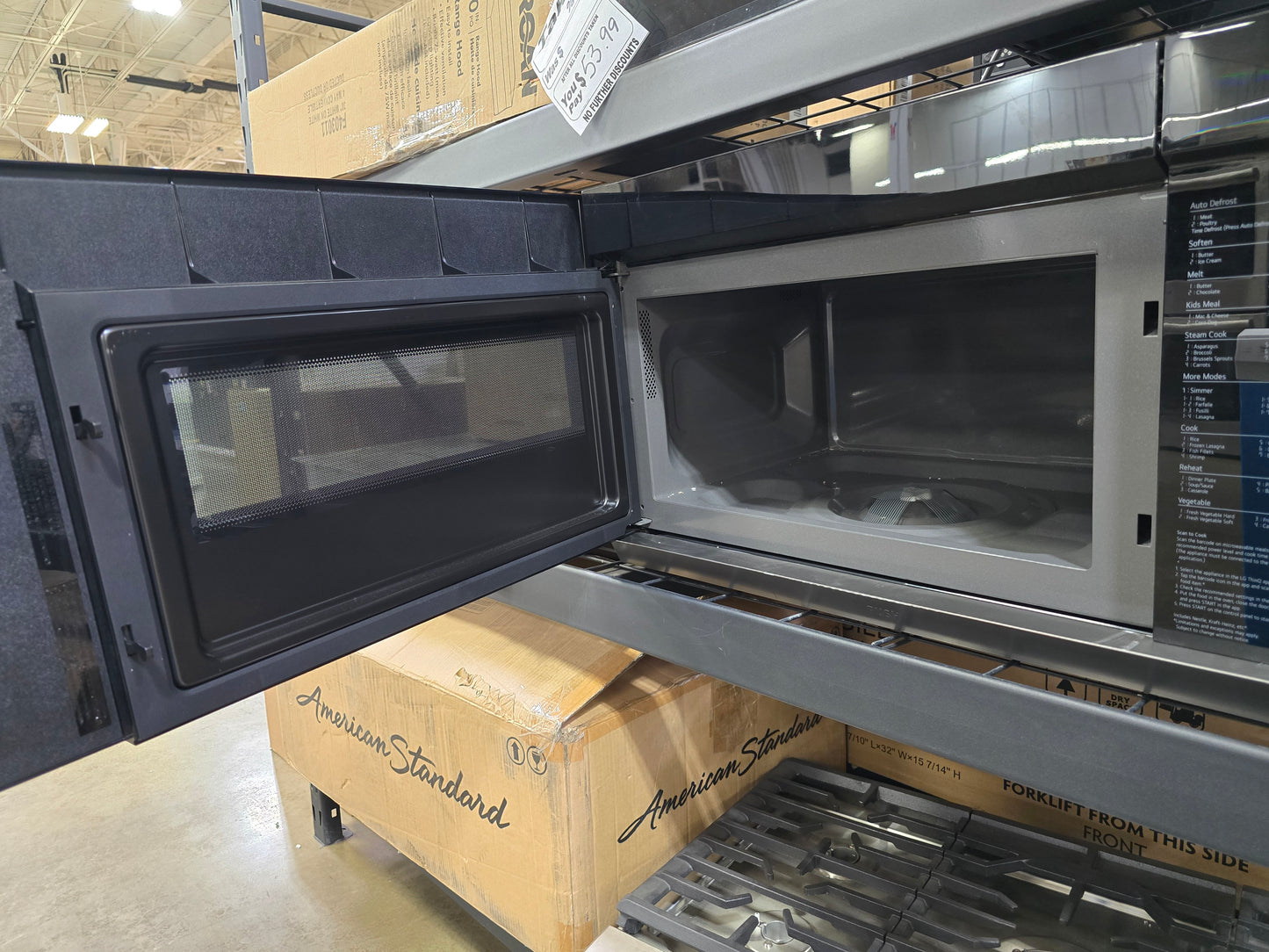 BLP00152-B LG 2.1 cu. ft. 30 in. Width Black Stainless Steel 1050-Watt (MVEL2137D)