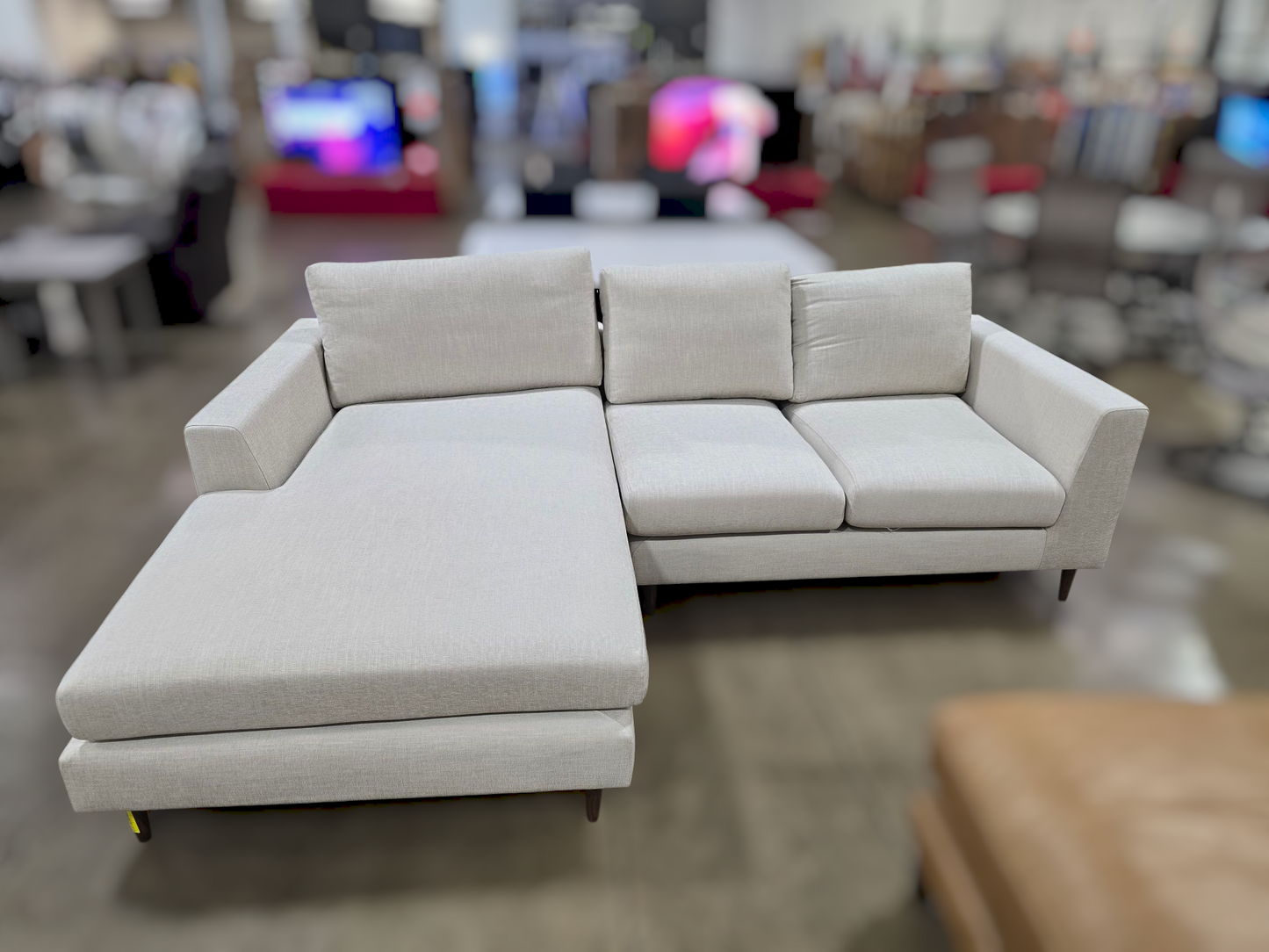 IDF240319 - Asher - Sectional  Fabric  Oat Milk