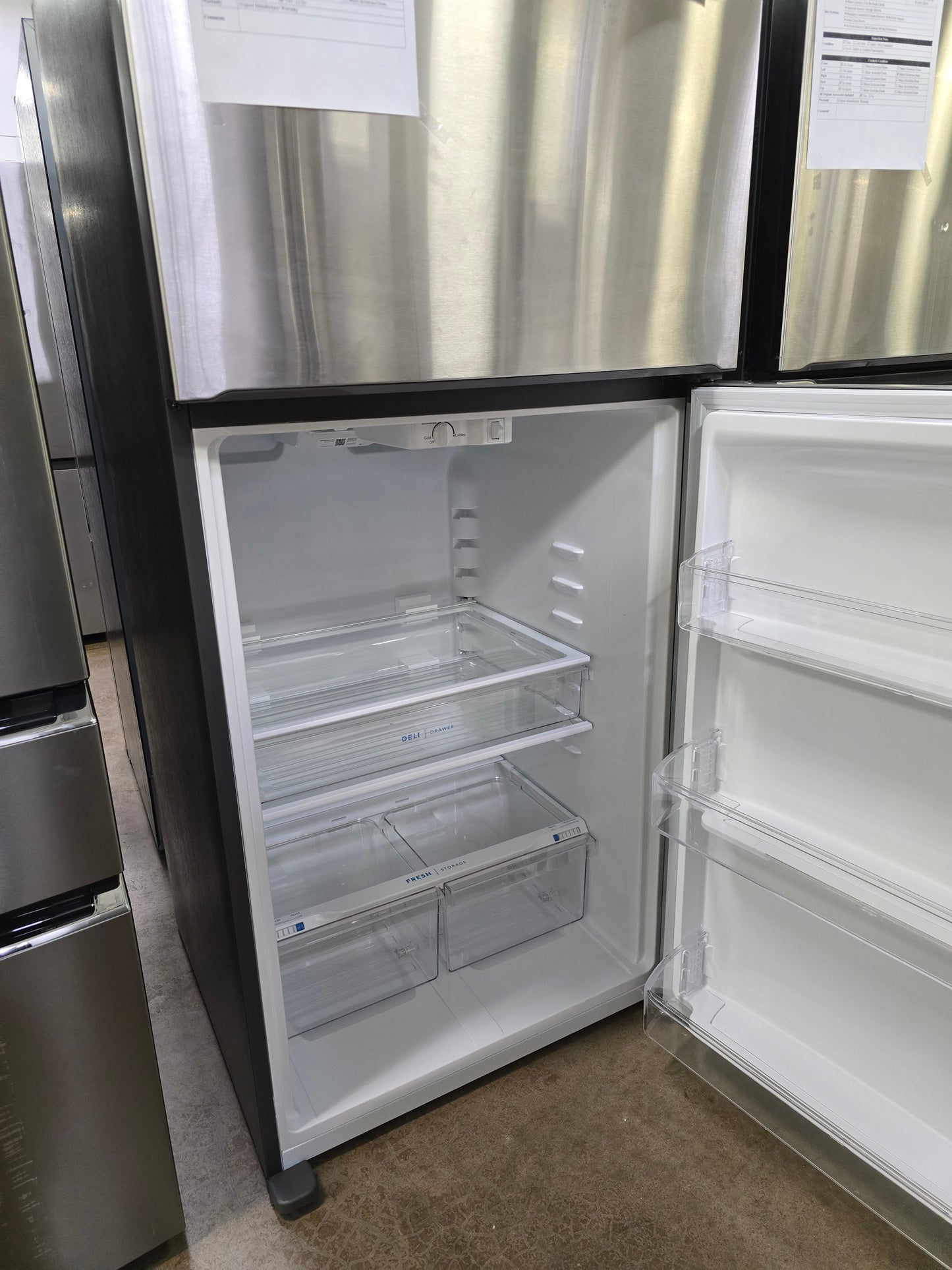 Frigidaire - 20.0 Cu. Ft. Top Freezer Refrigerator - Stainless Steel - FFTR2045VS- SN BA40207418