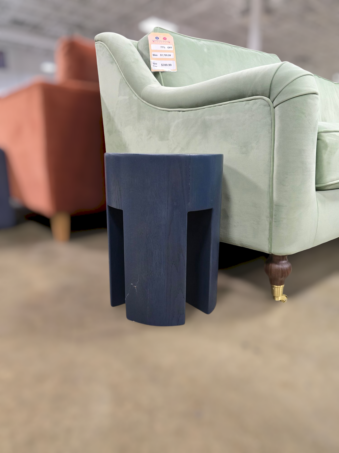 IDF240290 - Greer - Side Table  Fabric  Blue