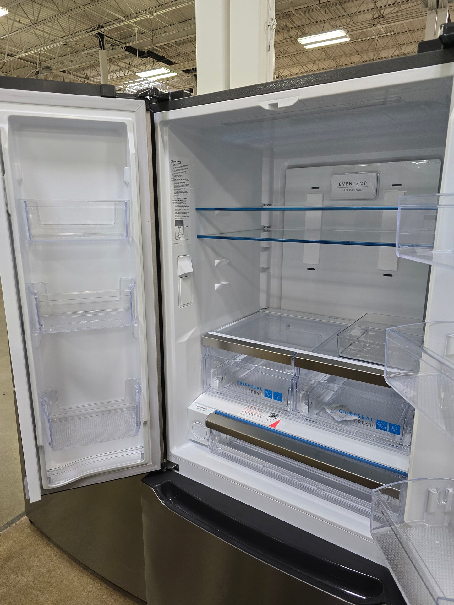 Frigidaire Gallery - 30 in. 20 cu. ft. Standard Depth French Door Refrigerator with Internal Water Dispenser - Stainless Steel - GRFN2023AF- SN 1K41381760