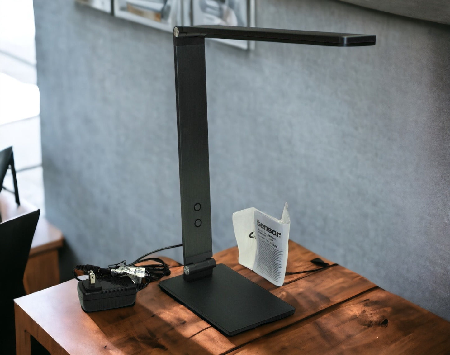 Electrix LED Slim Foldable T Desk Lamp 10W Black Brushed Aluminum 10C-0016 20846-000