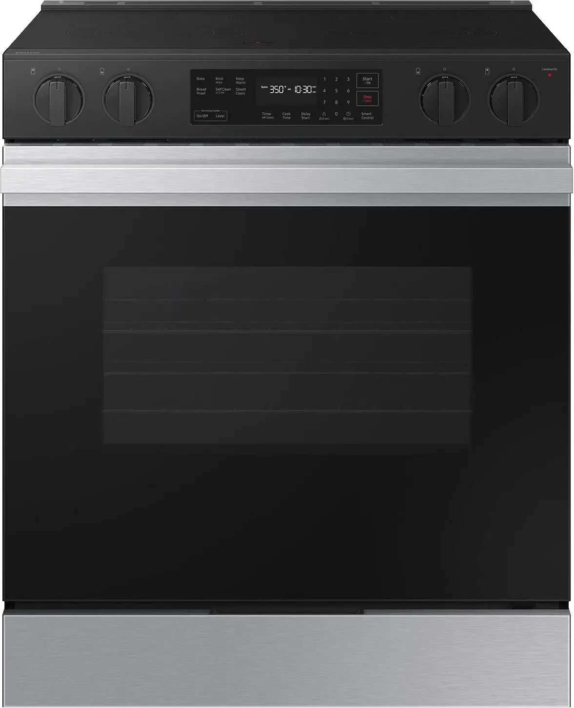 Samsung - Bespoke 30-in 4 Burners 6.3-cu ft Self and Steam Cleaning Air Fry Convection Oven Slide-in Smart Induction Range (Stainless Steel) - NSI6DG9300SRAA (000L7CBXA00196Z)