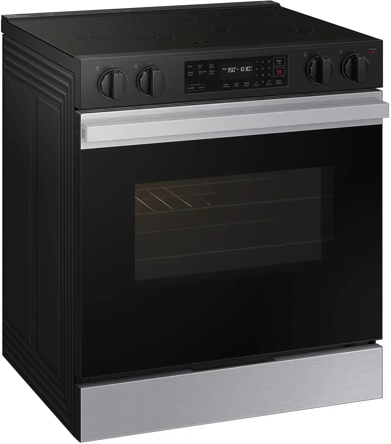 Samsung - Bespoke 30-in 4 Burners 6.3-cu ft Self and Steam Cleaning Air Fry Convection Oven Slide-in Smart Induction Range (Stainless Steel) - NSI6DG9300SRAA (000L7CBXA00196Z)