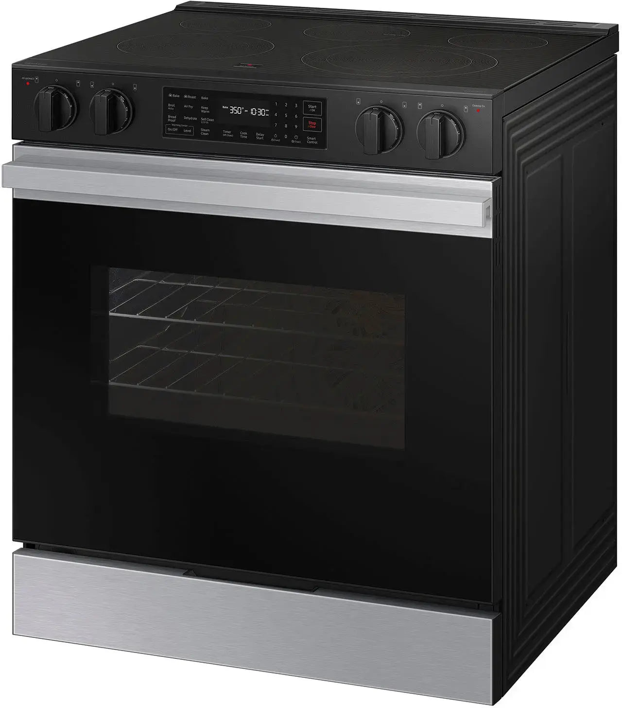 Samsung - Bespoke 30-in 4 Burners 6.3-cu ft Self and Steam Cleaning Air Fry Convection Oven Slide-in Smart Induction Range (Stainless Steel) - NSI6DG9300SRAA (000L7CBXA00196Z)