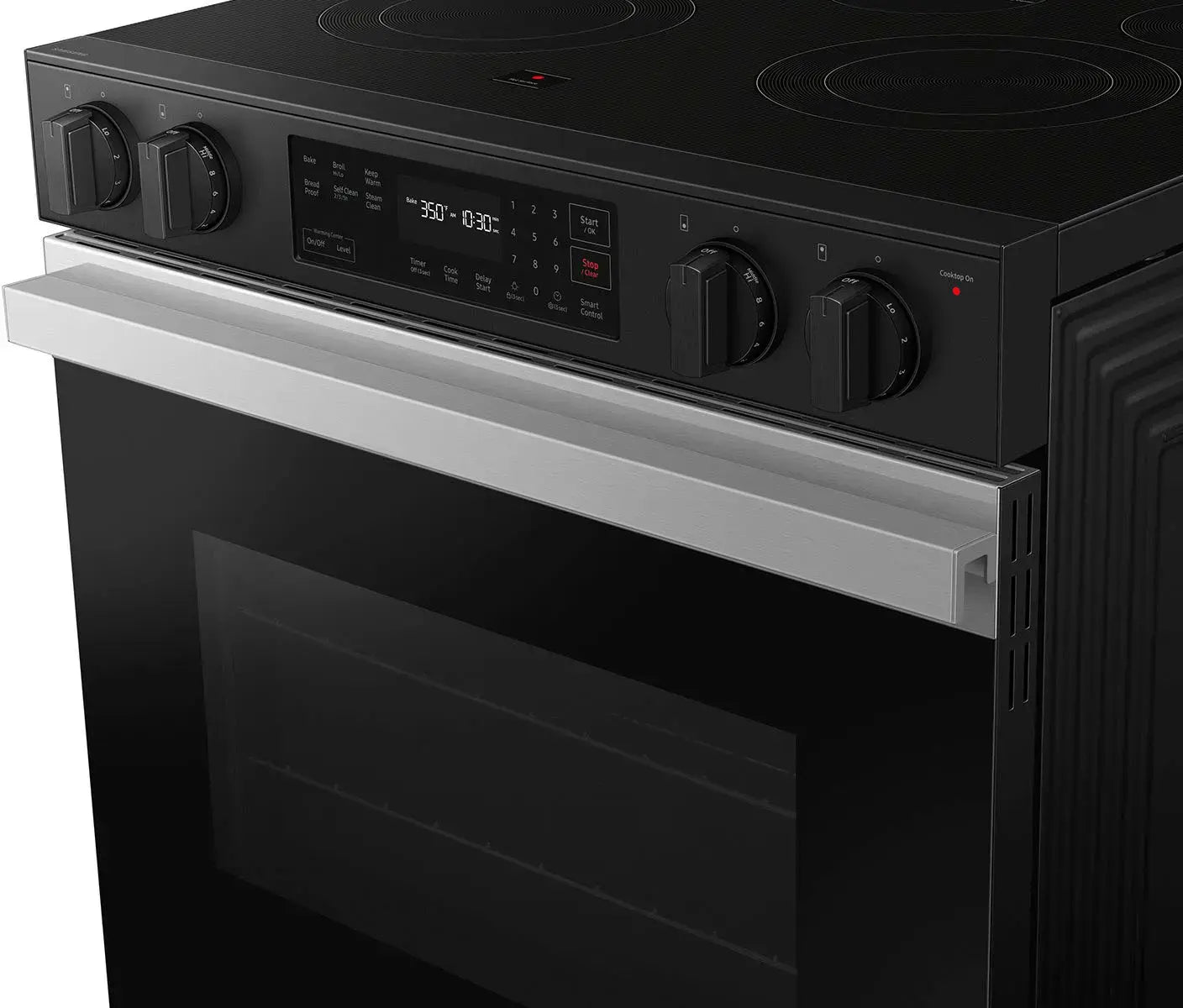 Samsung - Bespoke 30-in 4 Burners 6.3-cu ft Self and Steam Cleaning Air Fry Convection Oven Slide-in Smart Induction Range (Stainless Steel) - NSI6DG9300SRAA (000L7CBXA00196Z)