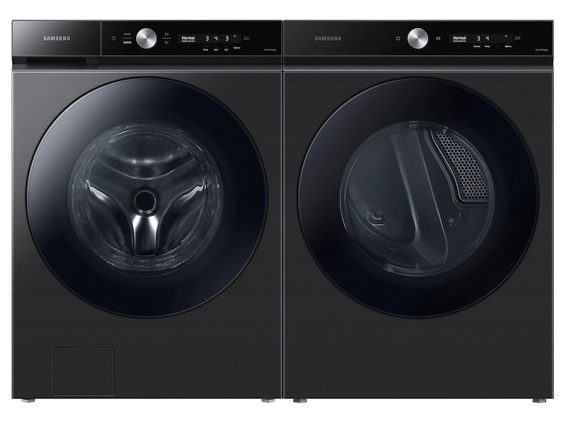 Samsung - Bespoke 5.3 cu. ft. Ultra Capacity Front Load Washer with Super Speed Wash and AI Smart Dial - Brushed Black - WF53BB8700AVUS (01HR57AX800530X)