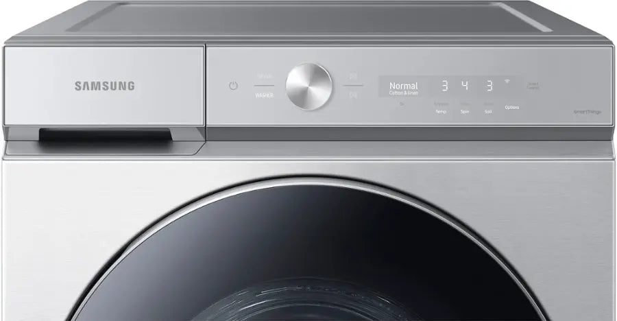 Samsung - Bespoke 5.3 cu. ft. Ultra Capacity Front Load Washer with AI OptiWash and Auto Dispense - Silver Steel - WF53BB8900ATUS (01HT57AX600223R)