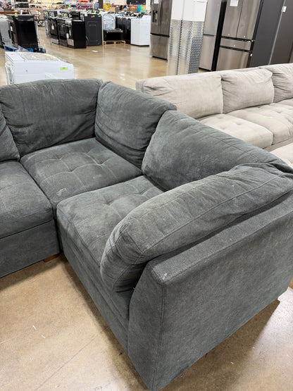 CS260088 ThomasVille Tisdale 6-Piece Fabric Sectional - Gray(Little dirty)