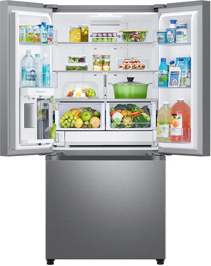 Samsung - 25 cu. ft. 33" 3-Door French Door Refrigerator - Stainless steel - RF25C5551SR/AA (0BRC4BAX801397Z)