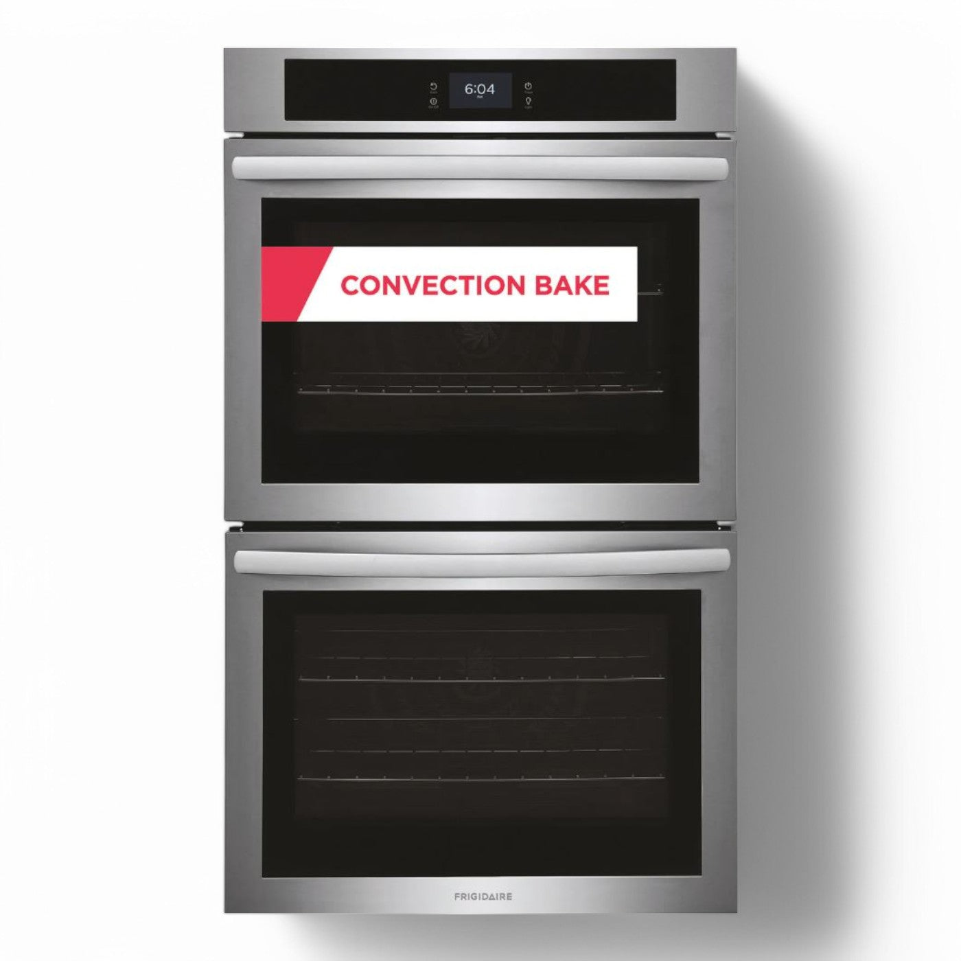 Frigidaire - 30 in. Double Electric Wall Oven with Convection - Stainless Steel - FCWD3027AS- SN VF43847478