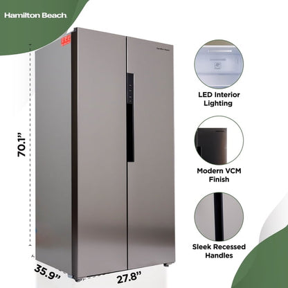 AC260263 Hamilton Beach 15.6 cu. ft. Side By Side Refrigerator - HBF1558