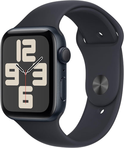 Apple Watch SE 2nd Gen GPS 44mm Midnight Case M/L Sport Band Midnight MRE93LLA-R