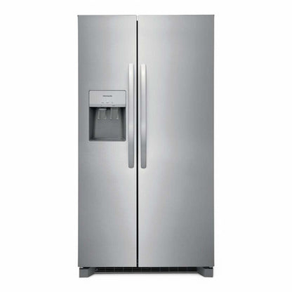 Frigidaire - 25.6 Cu. Ft. 36'' Standard Depth Side by Side Refrigerator - Stainless Steel  - FRSS2623AS- SN 4A43320119