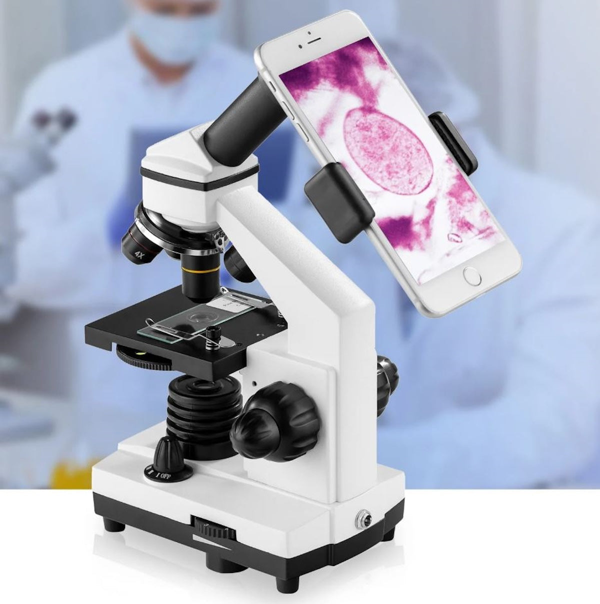 BEBANG 100X-2000X Microscopes for Kids Students Adults with Slides Set, Phone Adapter