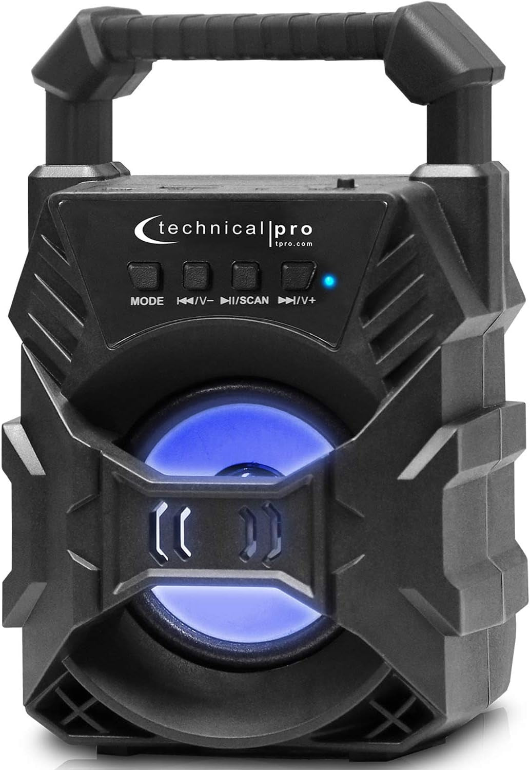 Technical Pro BOOM1 Rechargeable Bluetooth LED Speaker with 3-Inch Woofer