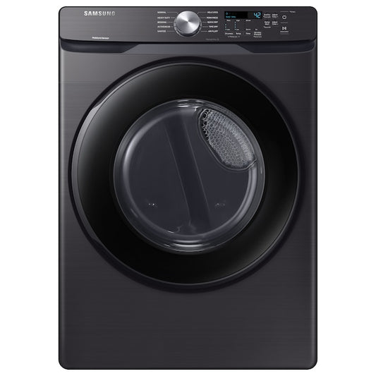 BLP00325 - Samsung - 7.4 cu. ft. Smart Electric Dryer with Steam Sanitize+ in Brushed Black