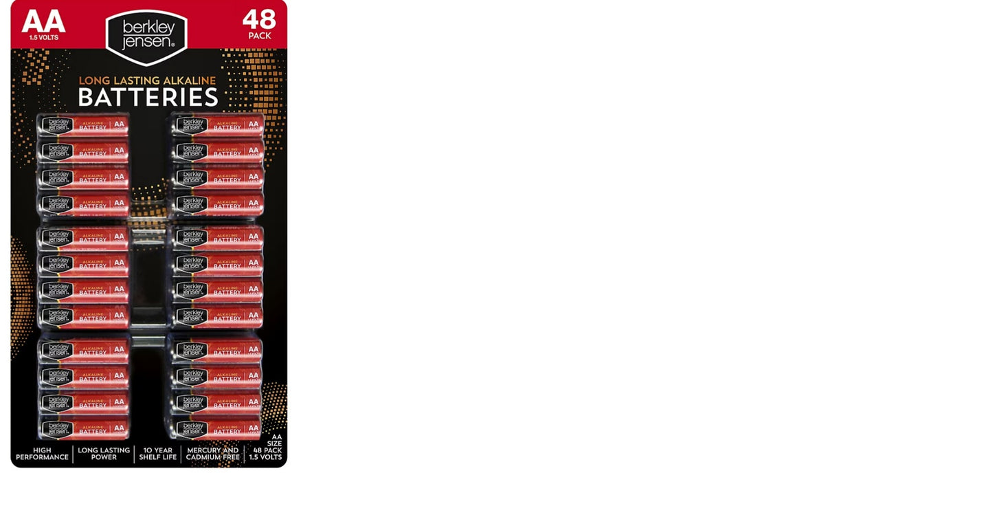 Berkley Jensen AA Alkaline Batteries, 48 ct. 19834-O