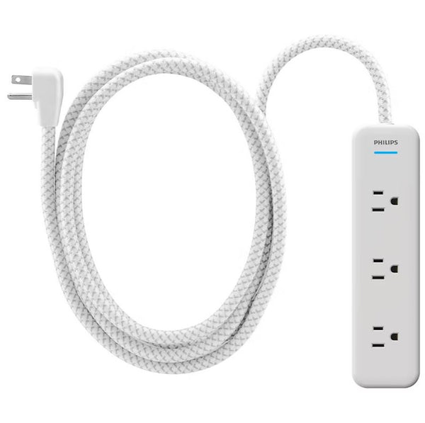 Philips 6-Outlet Surge Protector 2 USB-A 1 USB-C 6' 3-Outlet Power Strip 6' 2pk SPP3423W37