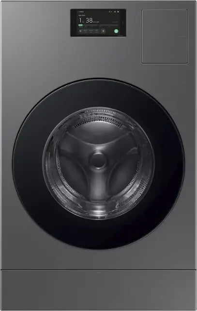 Samsung - Bespoke AI Laundry Combo 5.3 Cu. Ft. All-in-One Washer with Super Speed and Ventless Heat Pump Electric Dryer - Dark Steel - WD53DBA900HZA1 (1MYH53AX704855A)