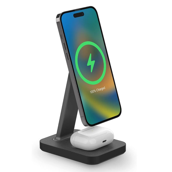 Mophie Snap+ 15W Wireless Charging Stand & Pad with MagSafe Compatibility Black SNP-STND-PAD