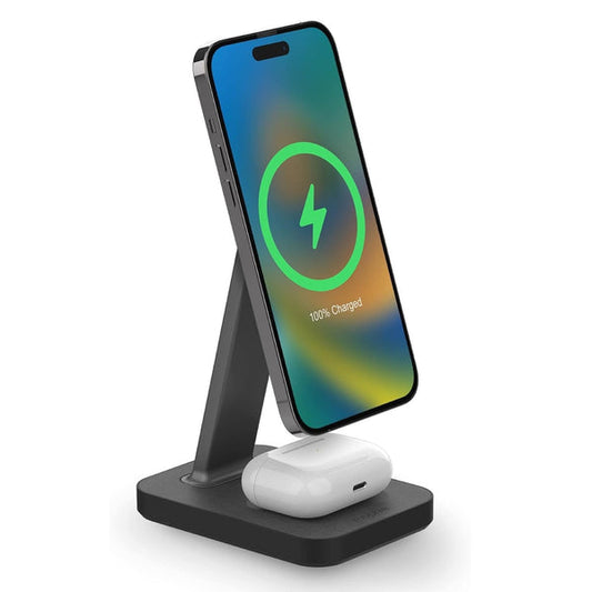 Mophie Snap+ 15W Wireless Charging Stand & Pad with MagSafe Compatibility Black SNP-STND-PAD