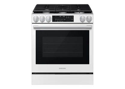 BLP00992 - Samsung Bespoke 30 in. Smart 5 burner Slide-In Gas Range in White - NSG90H60SWAA