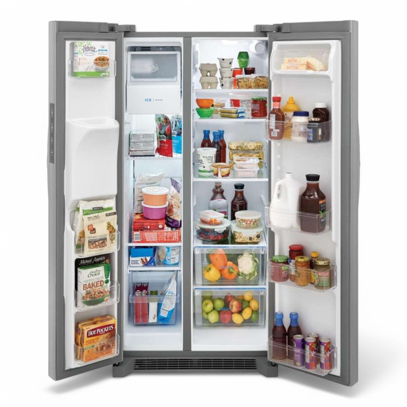 Frigidaire - 22.3 Cu. Ft. 33'' Standard Depth Side by Side Refrigerator - Stainless Steel  - FRSS2323AS- SN 4A43903151