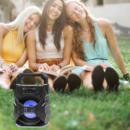 Technical Pro BOOM1 Rechargeable Bluetooth LED Speaker with 3-Inch Woofer