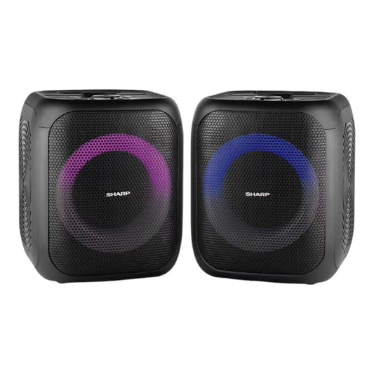 Sharp 8" Bluetooth Party Portable Speakers (2- pack) 400W 8" Woofer, 1" Tweeter - PS-916 PS-916-C