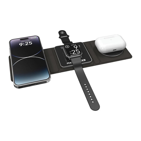 Pocket Juice 3-in-1 Wireless Folding Power Pad 15W for Qi‑enabled Devices 841351195867