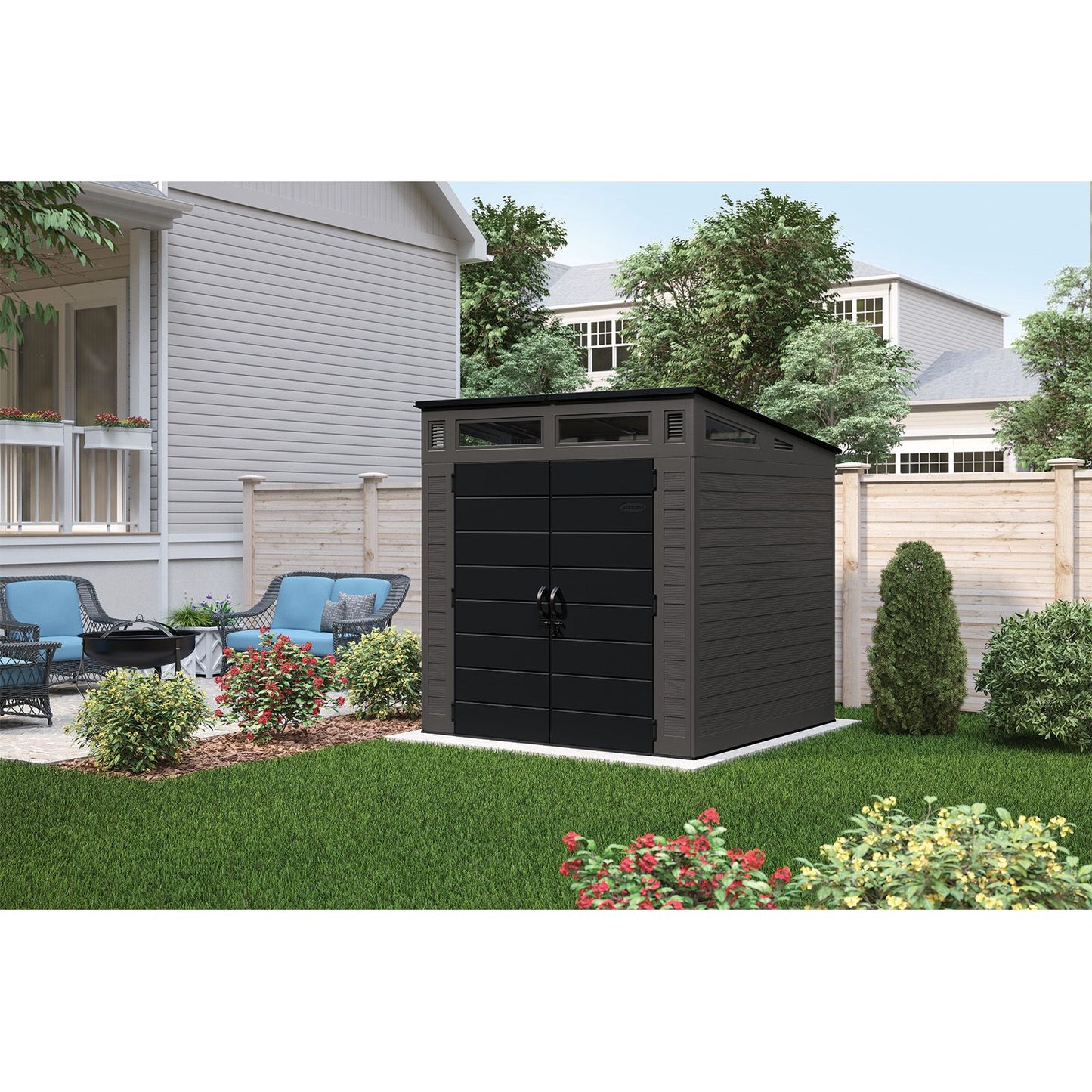SUNCAST MODERN 7X7 STORAGE SHED - 282661 MSRP-1199.99 BJF250006