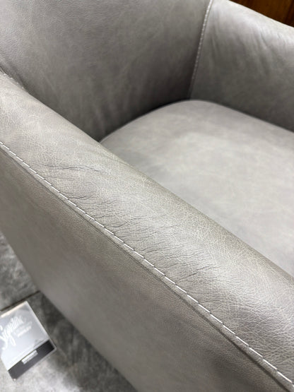 AH111 Bradney Leather Swivel Accent Chair