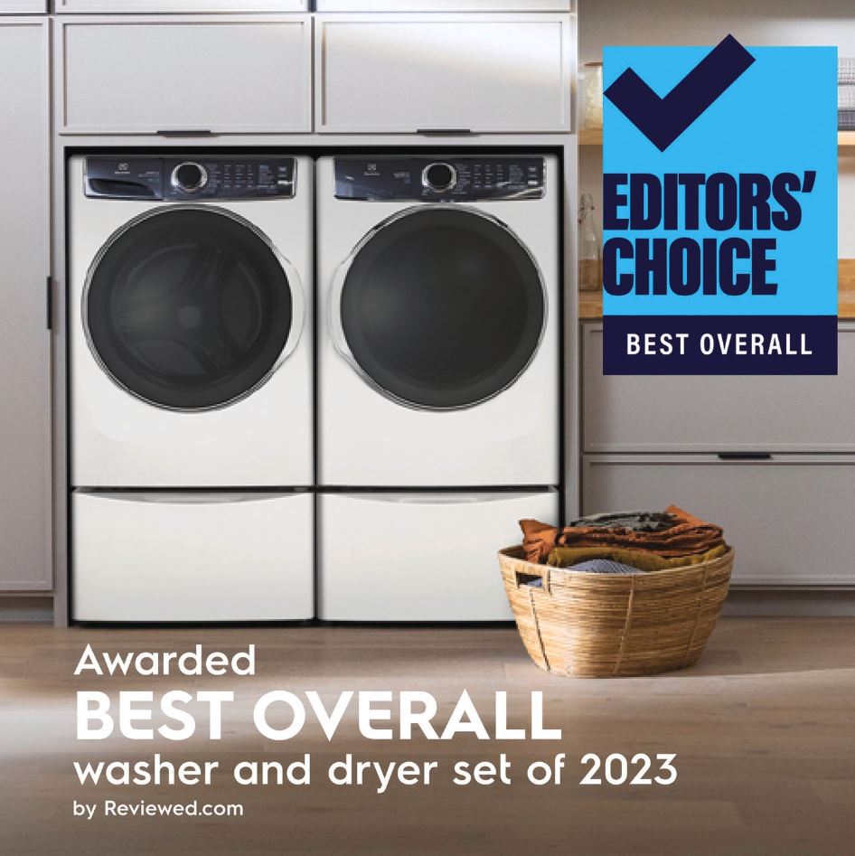 Electrolux - 4.5 Cu.Ft. Stackable Front Load Washer with Steam and SmartBoost Wash System - White - ELFW7637AW- SN 4C42710251