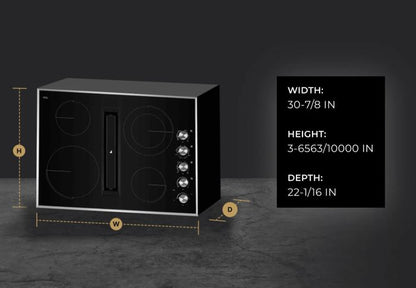 JennAir - 30 in. Wide 4 Element JX3 Euro-Style Built-In Electric Cooktop - Black Stainless Steel JED3430GS