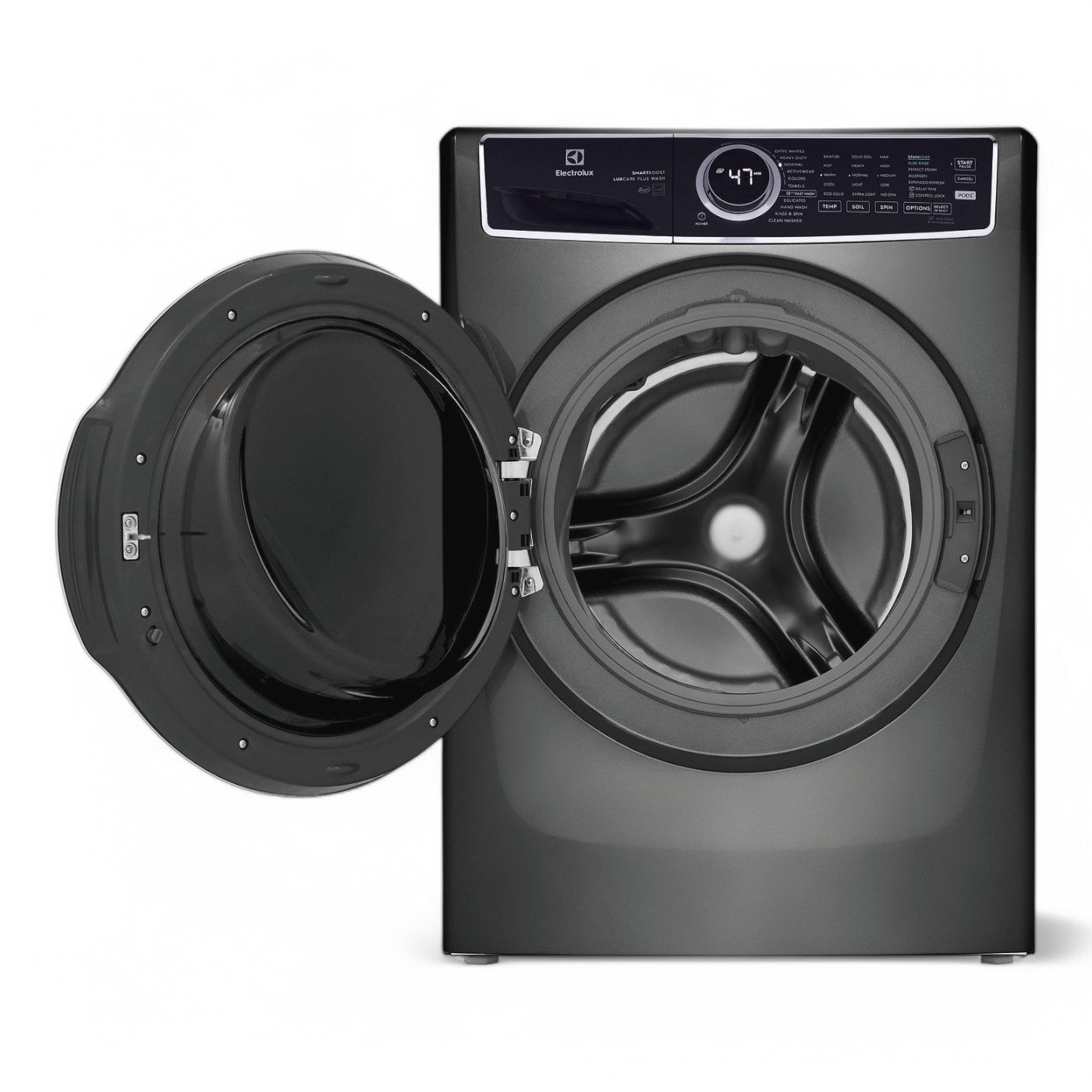 Electrolux - 4.5 Cu.Ft. Stackable Front Load Washer with Steam and SmartBoost Wash System - Titanium - ELFW7637AT- SN 4C42807180