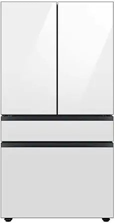 BLP00664 - Samsung Bespoke 36 in. 29 cu. ft. Standard Depth 4-Door French Door Smart Refrigerator in White Glass - RF29BB860012A