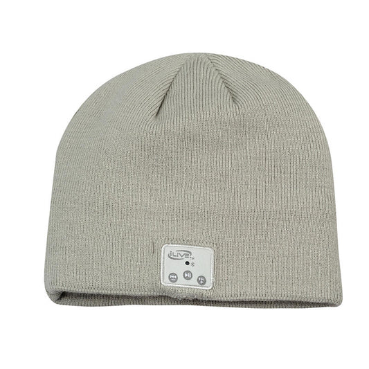 iLive Wireless Knit Cap with Built-in Speaker and Microphone, Grey, IAKB45G