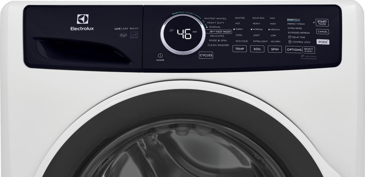 Electrolux - 4.5 Cu.Ft. Stackable Front Load Washer with Steam and LuxCare Wash System - White - ELFW7437AW- SN 4C42201123