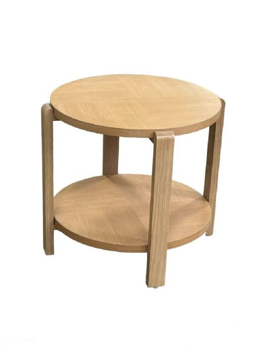 Interior Define Devon Side Table Natural Oak 22"diam. x 19.25"h. DEV.TBL.SIDE.NAT-OAK