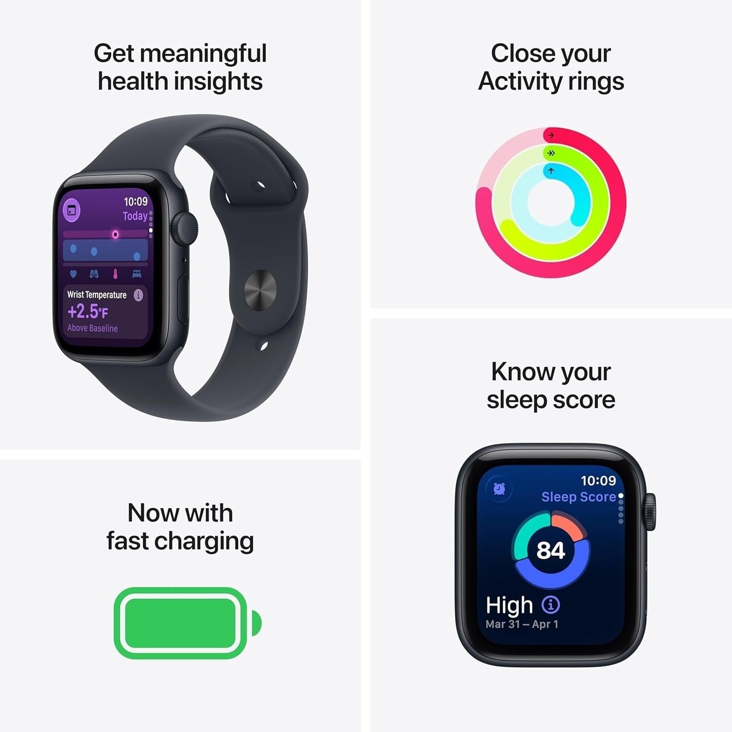 Apple Watch SE 3 40mm Starlight Aluminum Case GPS Starlight Sport Band MEH34LW/A